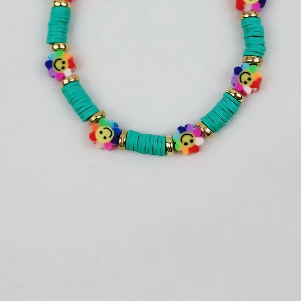 Handmade Smile Flower Multi Color Bracelet